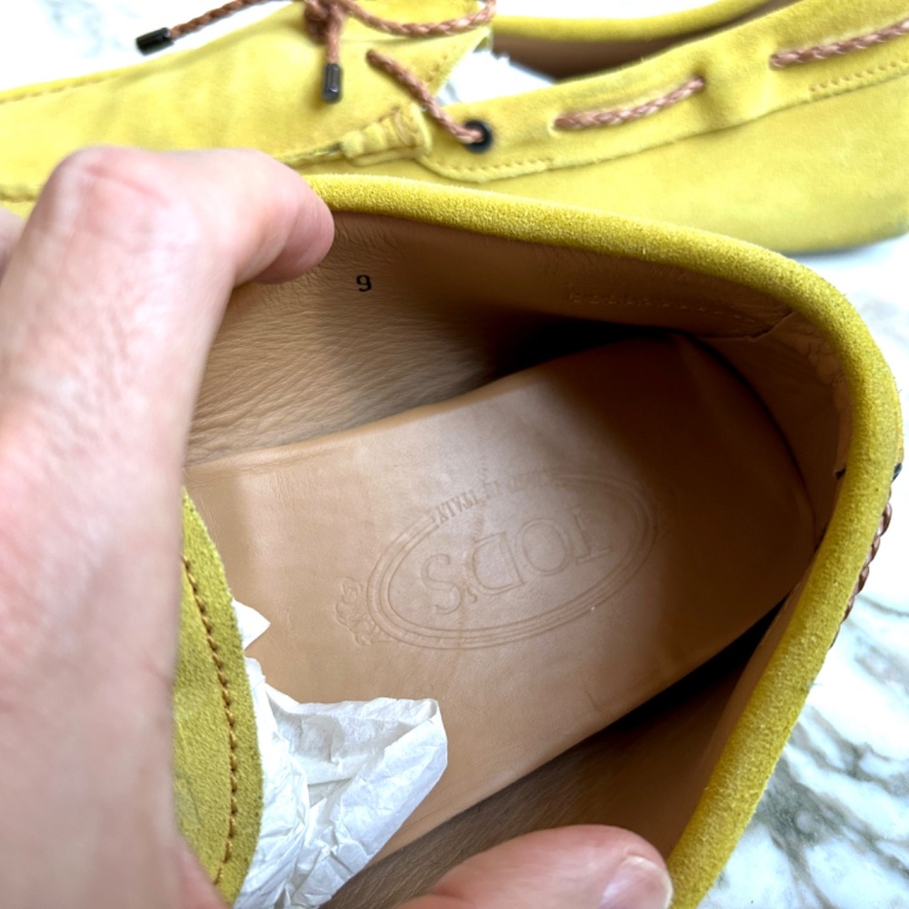 Mustard Yellow  driving shoes from Tod's in Suede - Good Condition - Picture 3 of 4